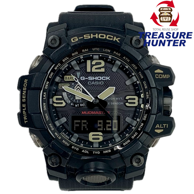 CASIO G-SHOCK タフソーラー 腕時計 MASTER OF G-LAND MUDMASTER GWG-1000 ブラック×グレー カシオ 【101044401006】