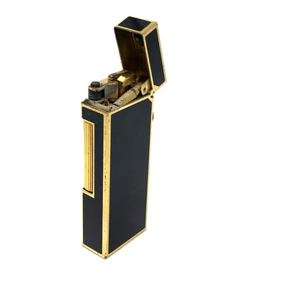 dunhill(ダンヒル)　ローラー　ガスライター　ロゴ入り　ブラック×ゴールド 【101045261001】