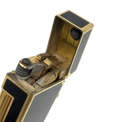 dunhill(ダンヒル)　ローラー　ガスライター　ロゴ入り　ブラック×ゴールド 【101045261001】