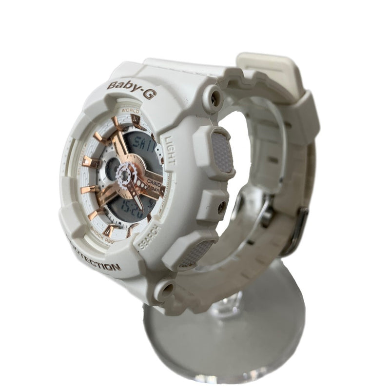 Baby-G ベビーG 腕時計 デジアナ クロノグラフ クォーツ BA-110RG 白×ローズゴールド CASIO カシオ レディース ウォッチ 【101051659005】
