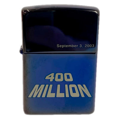 ZIPPO オイルライター 400MILLION 4億個達成記念モデル 2003年9月製造 ブルー 【101051674007】