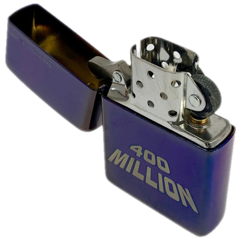 ZIPPO オイルライター 400MILLION 4億個達成記念モデル 2003年9月製造 ブルー 【101051674007】