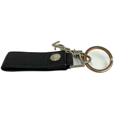 SAINT LAURENT レザー キーリング ブラック サンローラン 【101055895007】