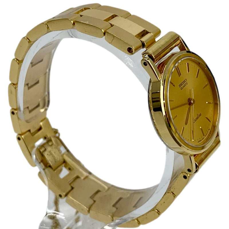SEIKO Exceline(エクセリーヌ) クォーツ腕時計 1221-0090 14Kケース 日常生活防水 セイコー 【101055955007】