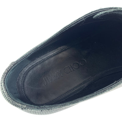 JIMMY CHOO(ジミーチュウ)　グリッター　ビジネスシューズ　サイズ40 1/2 約25.5cm ブラック系　メンズ　シューズ 【101056237008】
