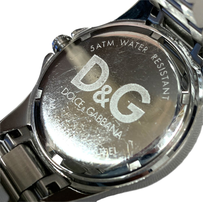 DOLCE&GABBANA 腕時計 ローマンベゼル デイト クォーツ シルバー ウォッチ ドルチェ&ガッバーナ D&G 【101056337005】