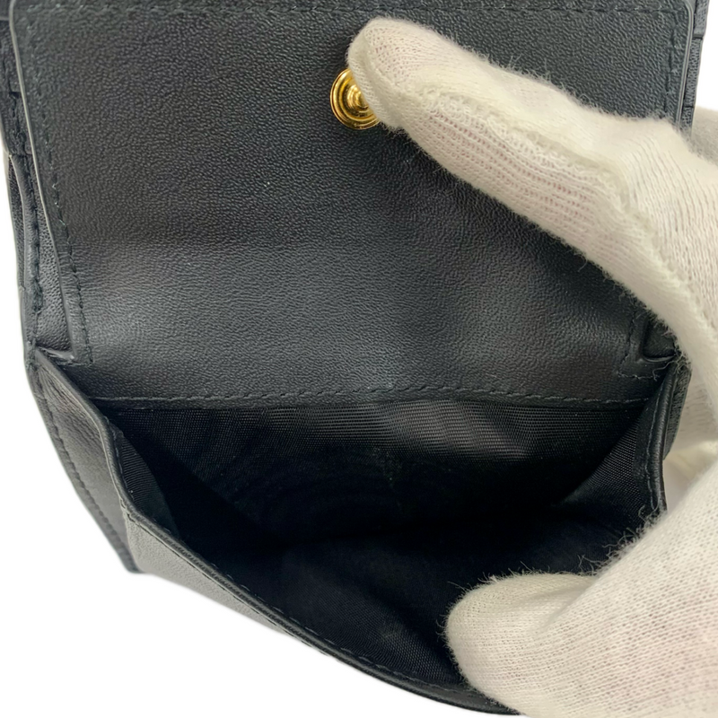 FURLA 牛床革 BELVEDERE(ベルヴェデーレ) 二つ折り財布 ブラック フルラ 【101056816007】