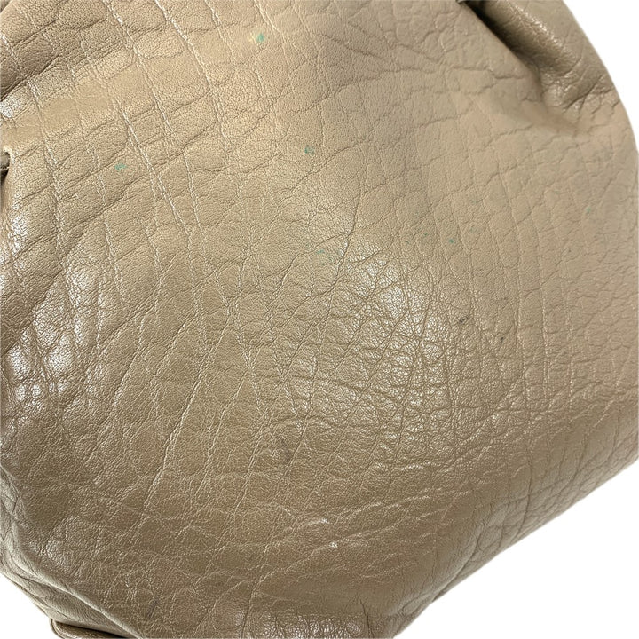 Carlos Falchi カルロスファルチ ショルダーバッグ レザー ベージュ