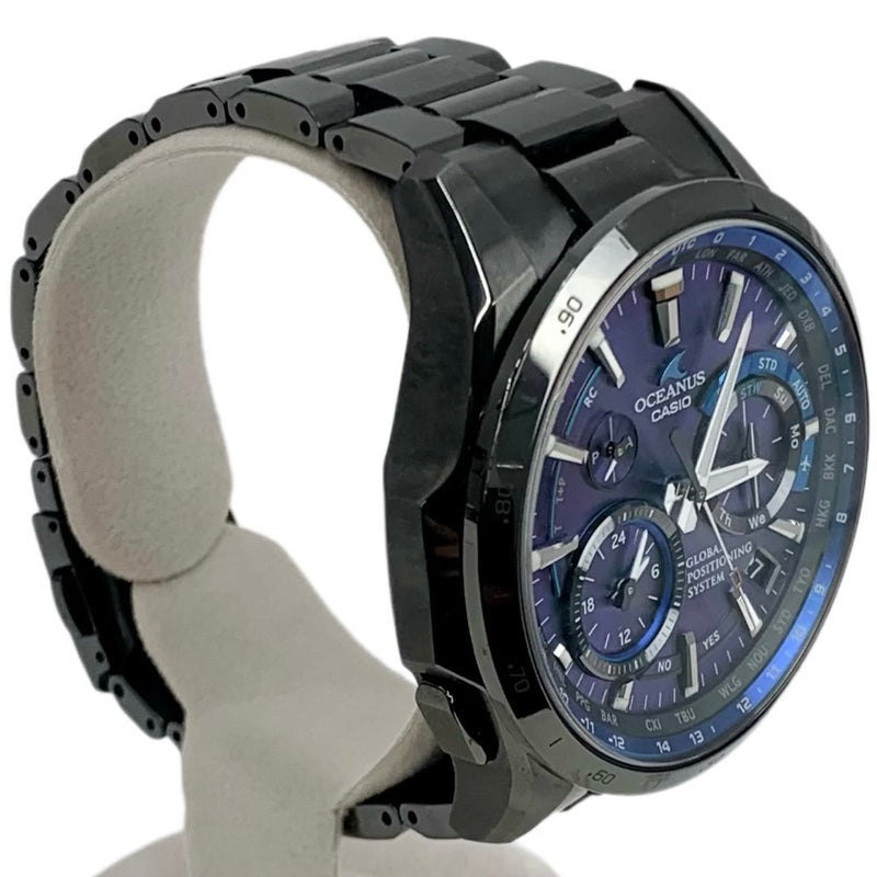 CASIO オシアナス ソーラー電波 腕時計 0CW-G1000-2AJF 文字盤ブルー 10気圧防水 タフソーラー カシオ 【101057034003】