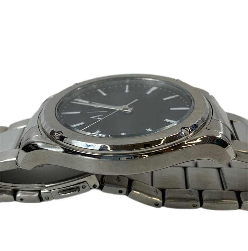 ARMANI EXCHANGE アルマーニ 腕時計 AX2800 シルバー×ブラック文字盤 クォーツ ステンレススチール 日常生活防水 メンズ  【101057367008】