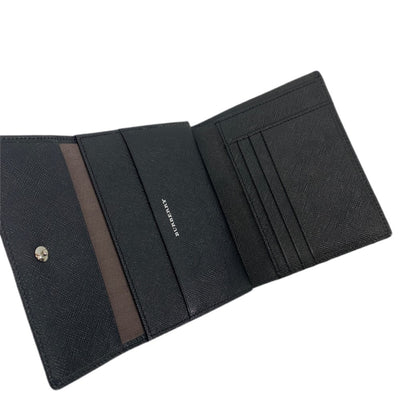 BURBERRY バーバリー 三つ折り財布 がま口 ブラック レザー ウォレット レディース 財布 【101057399008】