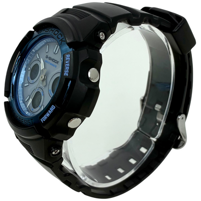 CASIO G-SHOCK FIRE PACKAGE タフソーラー電波 腕時計 AWG-M100SF-2AJR 限定モデル ブラック×ブルー 20気圧防水 カシオ 【101057459007】