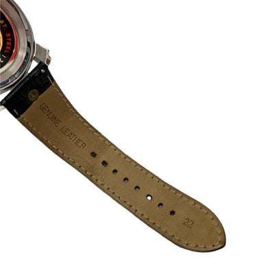 LOBOR ロバー 腕時計 LB1016M ブラック×ホワイト レザー×ステンレススチール 5気圧防水 メンズ ウォッチ 【101057508003】