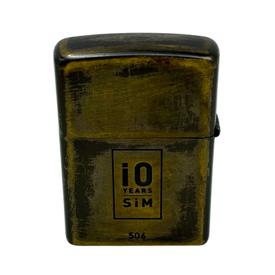 ZIPPO×SiM 10周年 「EROS」ブラスプレート オイルライター 受注生産限定モデル「506」 2014年1月製造 【101057862007】