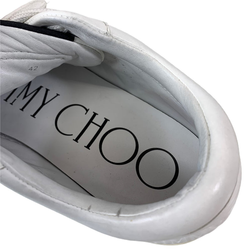Jimmy Choo ジミーチュウ ローカット スニーカー HAWAII サイズ42 約26.cm ホワイト メンズ シューズ 【101057952005】