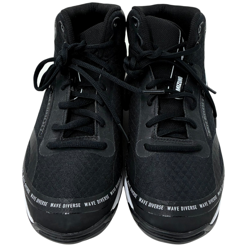 mizuno ウェーブダイバース DE2 フィットネスシューズ K1GF237409 サイズ25cm ブラック×ホワイト ミズノ 【101057973008】