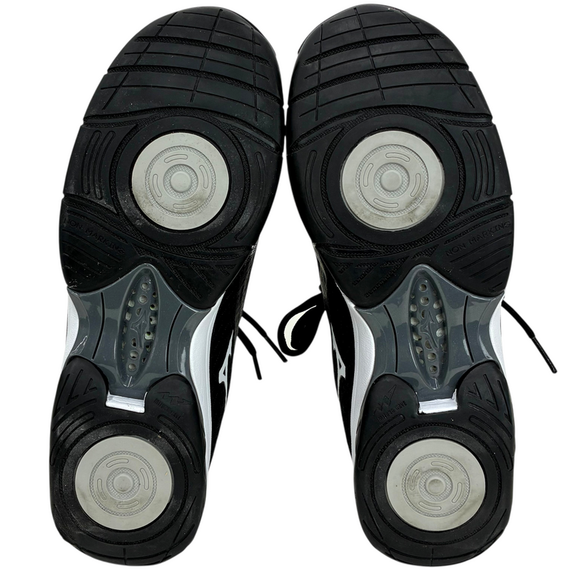 mizuno ウェーブダイバース DE2 フィットネスシューズ K1GF237409 サイズ25cm ブラック×ホワイト ミズノ 【101057973008】