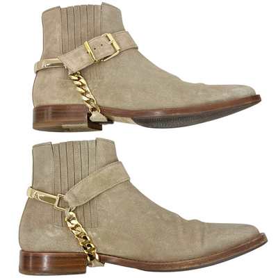 BALMAIN BHRチェーンブーツ 7HA405 P053 サイズ26cm ベージュ バルマン 【101058078002】
