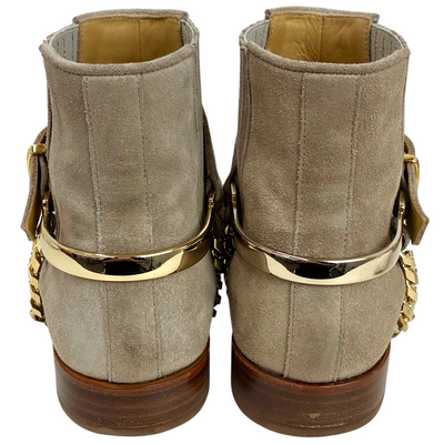 BALMAIN BHRチェーンブーツ 7HA405 P053 サイズ26cm ベージュ バルマン 【101058078002】