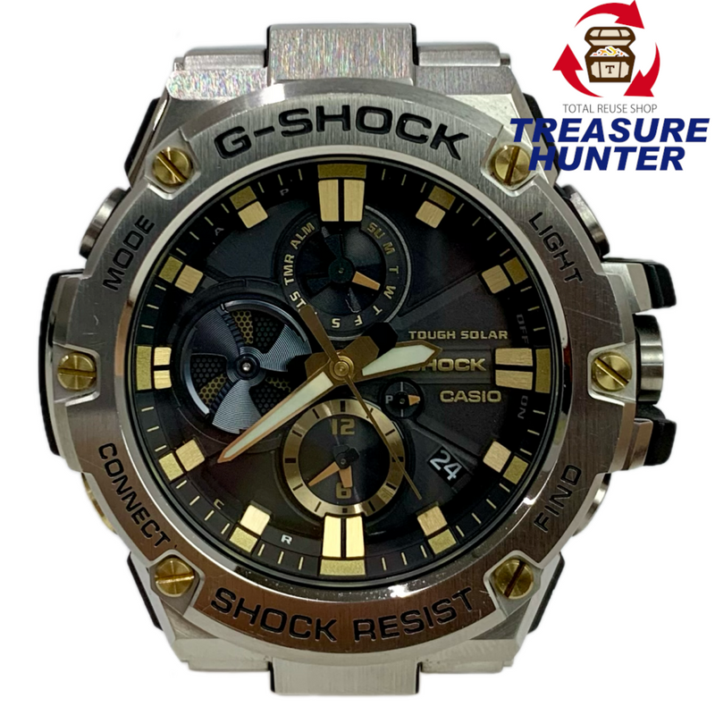 CASIO G-SHOCK G-STEEL タフソーラー 腕時計 GST-B100D-1A9JF スマホリンク 20気圧防水 カシオ 【101058472005】