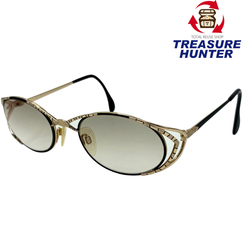 CAZAL メガネフレーム 983-712 ゴールド 度入りレンズ 54□20 カザール 【101058479007】