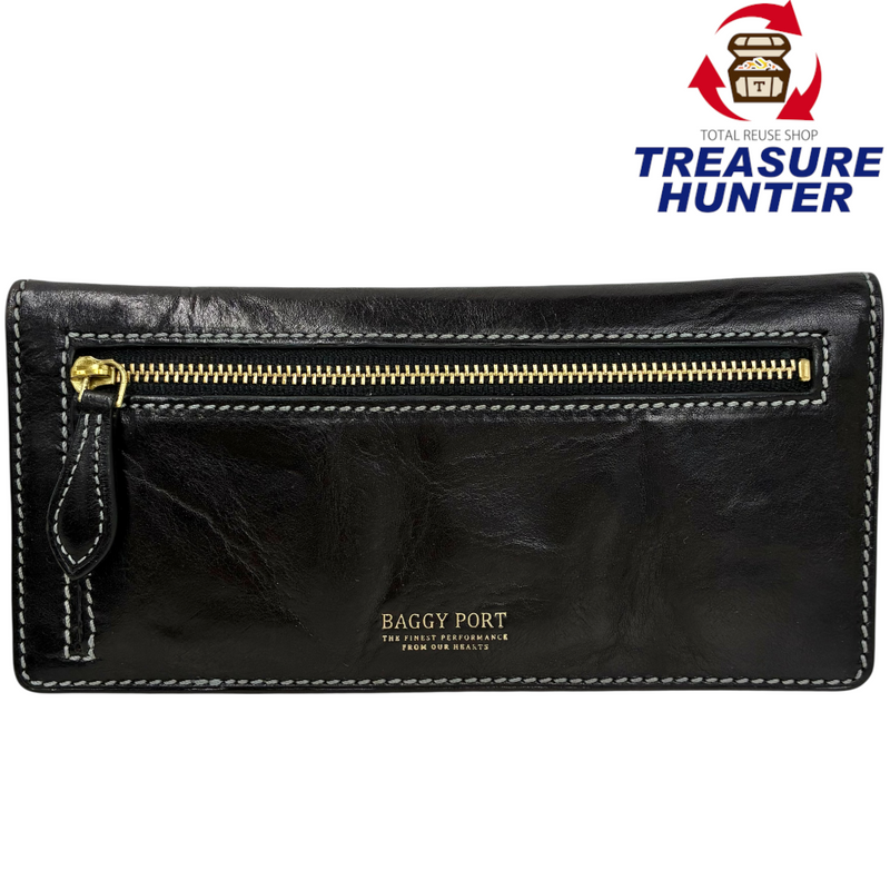 BAGGY PORT 牛革 コルフ 二つ折り長財布 ZKM-501 ブラック バギーポート 【101058676007】