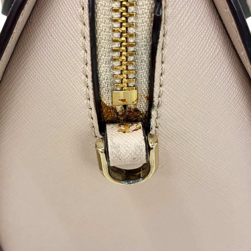 kate spade レイリー ミディアムドームサッチェル WKRU5947 ホワイト×ベージュ 2wayバッグ ケイトスペード 【101058703008】
