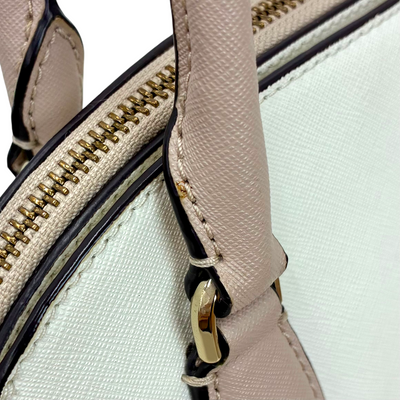 kate spade レイリー ミディアムドームサッチェル WKRU5947 ホワイト×ベージュ 2wayバッグ ケイトスペード 【101058703008】