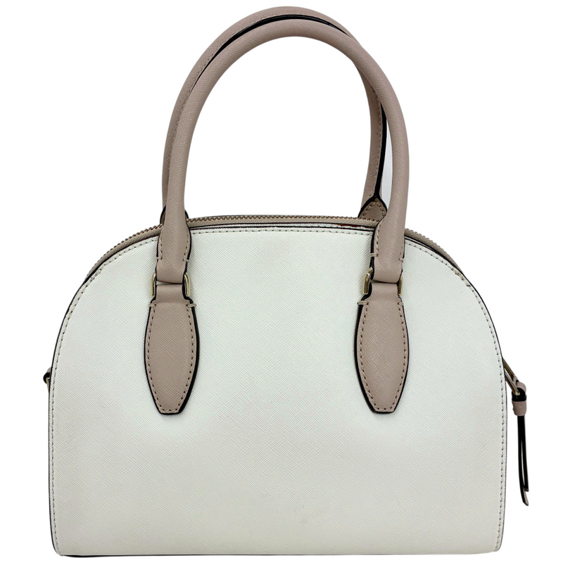kate spade レイリー ミディアムドームサッチェル WKRU5947 ホワイト×ベージュ 2wayバッグ ケイトスペード 【101058703008】
