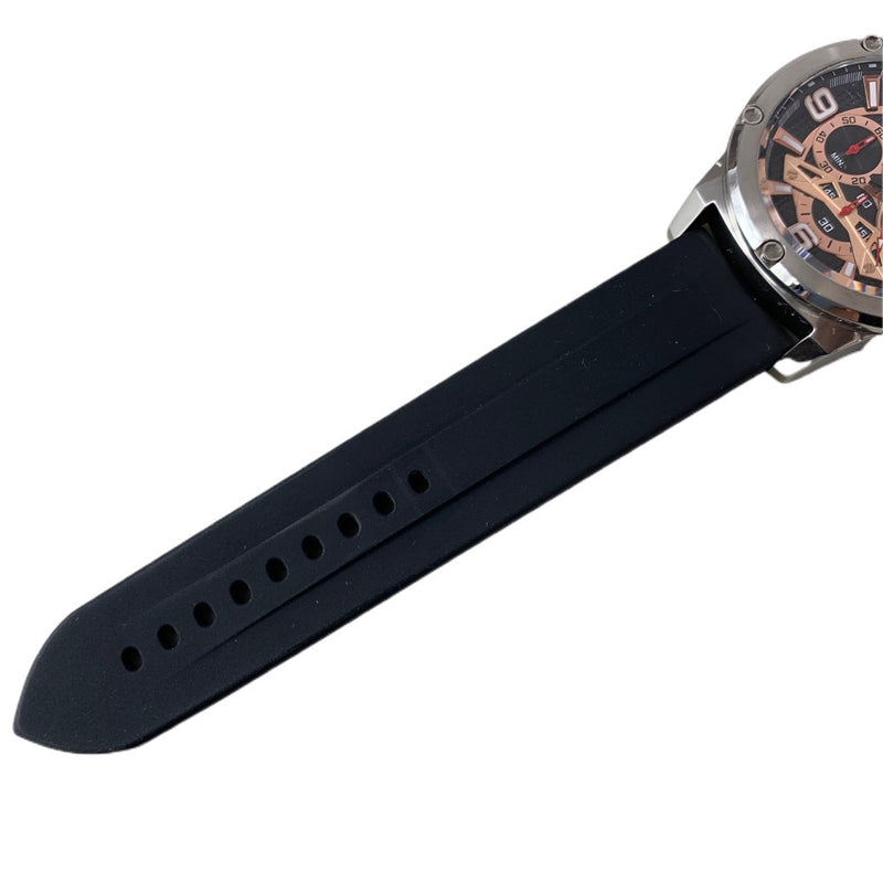 TECHNOS テクノス 腕時計 T8B24 クォーツ ブラック クロノグラフ ラバーベルトメンズ ウォッチ 【101058705005】