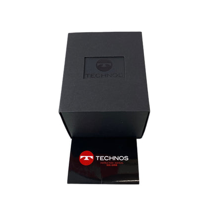 TECHNOS テクノス 腕時計 T8B24 クォーツ ブラック クロノグラフ ラバーベルトメンズ ウォッチ 【101058705005】