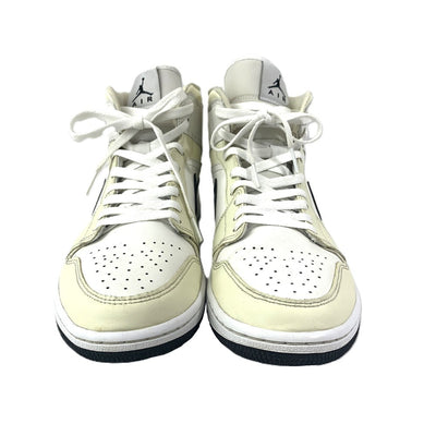 NIKE(ナイキ)　ウィメンズ エアジョーダン1 ミッド サイズ27.5cm ココナッツミルク×ブラック BQ6472-121 スニーカー シューズ 【101058808003】