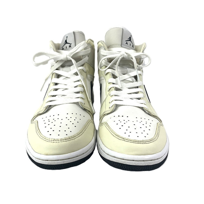 NIKE(ナイキ)　ウィメンズ エアジョーダン1 ミッド サイズ27.5cm ココナッツミルク×ブラック BQ6472-121 スニーカー シューズ 【101058808003】