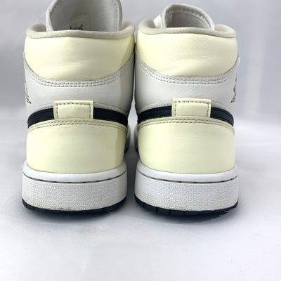 NIKE(ナイキ)　ウィメンズ エアジョーダン1 ミッド サイズ27.5cm ココナッツミルク×ブラック BQ6472-121 スニーカー シューズ 【101058808003】