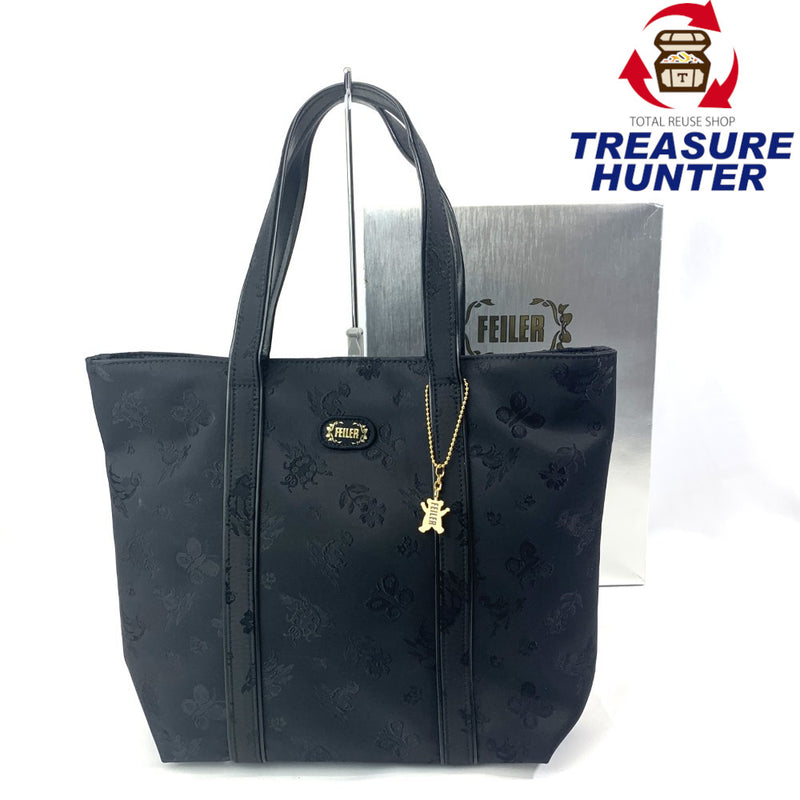 FEILER(フェイラー) ナイロン トートバッグ ハイジジャガード ブラック JHE-7595 レディース バッグ 【101058958003】