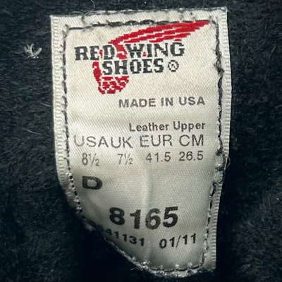 RED WING レザー ブーツ 8465 サイズ25.5cm ブラック レッドウィング 【101058973008】