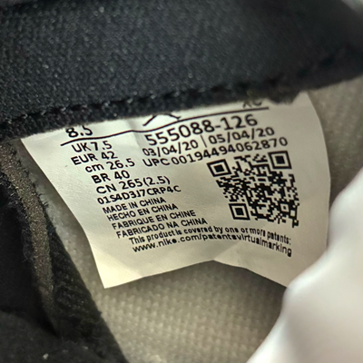 NIKE AIR JORDAN 1 RETRO HIGH OG(エア ジョーダン 1 レトロ ハイ OG) 555088-126 サイズ26.5cm Smoke Grey ナイキ 【101059025007】