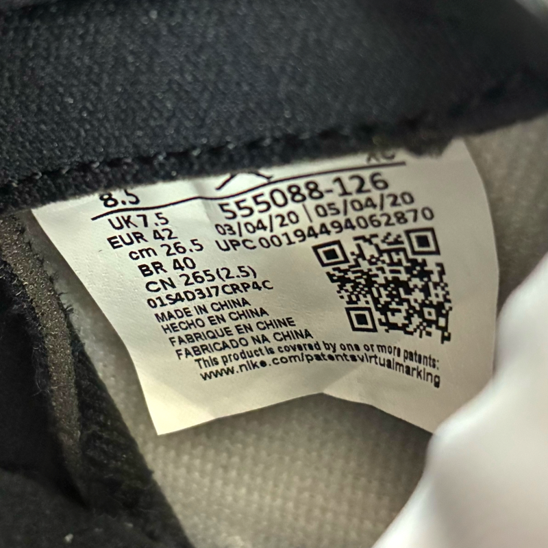 NIKE AIR JORDAN 1 RETRO HIGH OG(エア ジョーダン 1 レトロ ハイ OG) 555088-126 サイズ26.5cm Smoke Grey ナイキ 【101059025007】