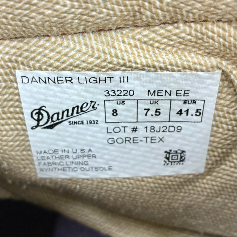 Danner 33220 DANNER LIGHT III(ダナーライト3) GORE-TEX サイズ26cm ブラウン×カーキ ブーツ ダナー 【101059242002】