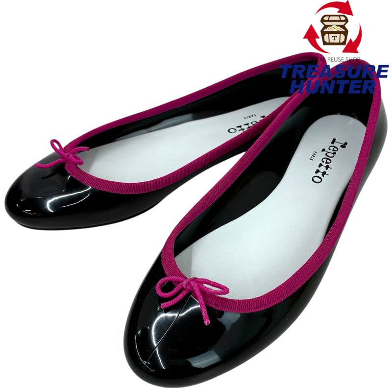 repetto サンドリオン レインシューズ 51202-1-10499 サイズ38(約24cm相当) ブラック×ピンク レペット 【101059343007】