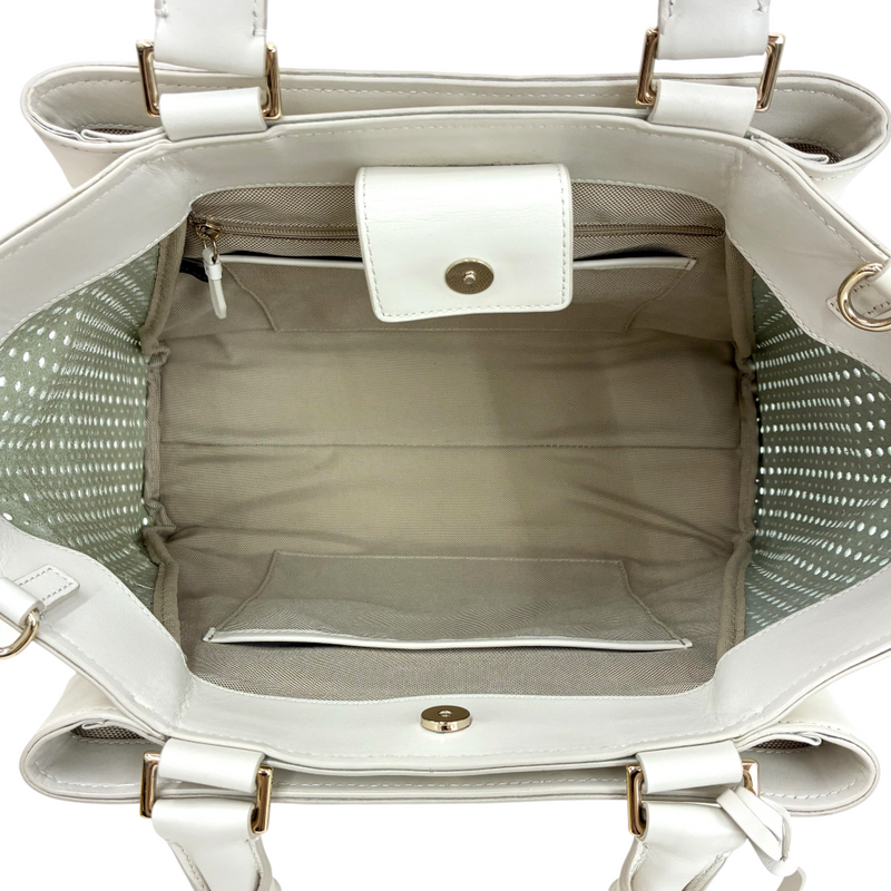 COLE HAAN パンチングレザー 2wayショルダーバッグ U04364 アイボリー コールハーン 【101059724007】