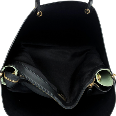 ROPE E'POR Y BAG Wide ブラック×ライトグリーン 2wayトートバッグ ロペ エポール 【101059848007】