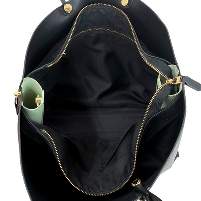 ROPE E'POR Y BAG Wide ブラック×ライトグリーン 2wayトートバッグ ロペ エポール 【101059848007】