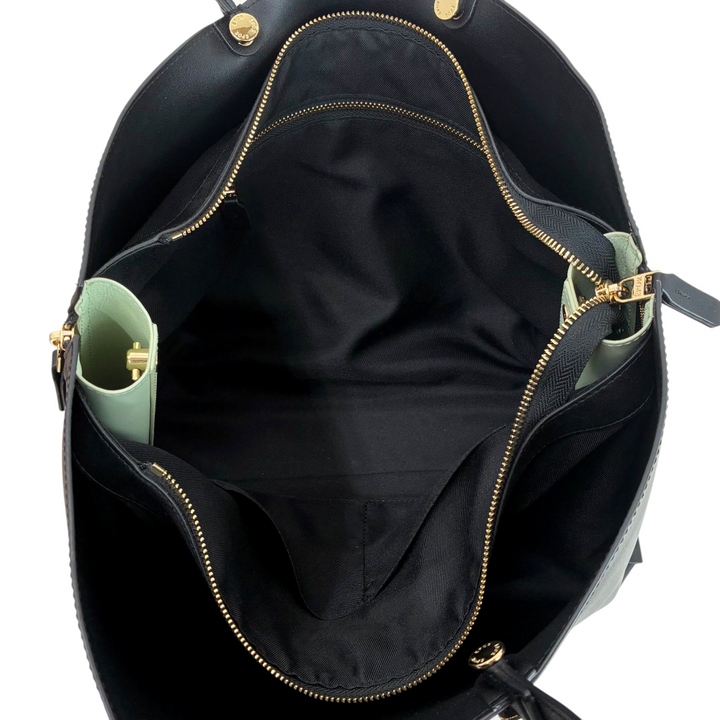 ROPE E'POR Y BAG Wide ブラック×ライトグリーン 2wayトート