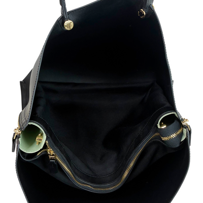ROPE E'POR Y BAG Wide ブラック×ライトグリーン 2wayトートバッグ ロペ エポール 【101059848007】