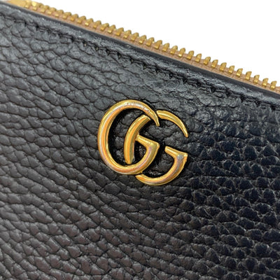 GUCCI グッチ GGマーモント 二つ折り財布 546588・203887  レザー ブラック×ベージュ レディース 財布 【102060384003】