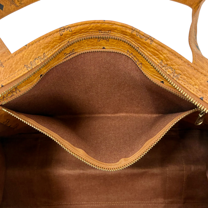 MCM ヴィセトス ショルダートートバッグ 総柄 ブラウン