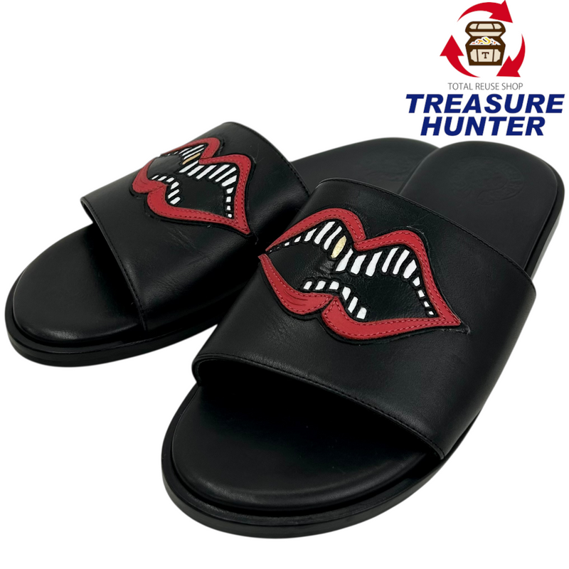 CHROME HEARTS×Matty Boy チョンパーパッチサンダル PP SHOES U SLIDE CHMPR サイズ40(約26cm相当) ブラック クロムハーツ×マッティボーイ 【101060083007】