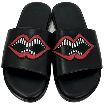 CHROME HEARTS×Matty Boy チョンパーパッチサンダル PP SHOES U SLIDE CHMPR サイズ40(約26cm相当) ブラック クロムハーツ×マッティボーイ 【101060083007】