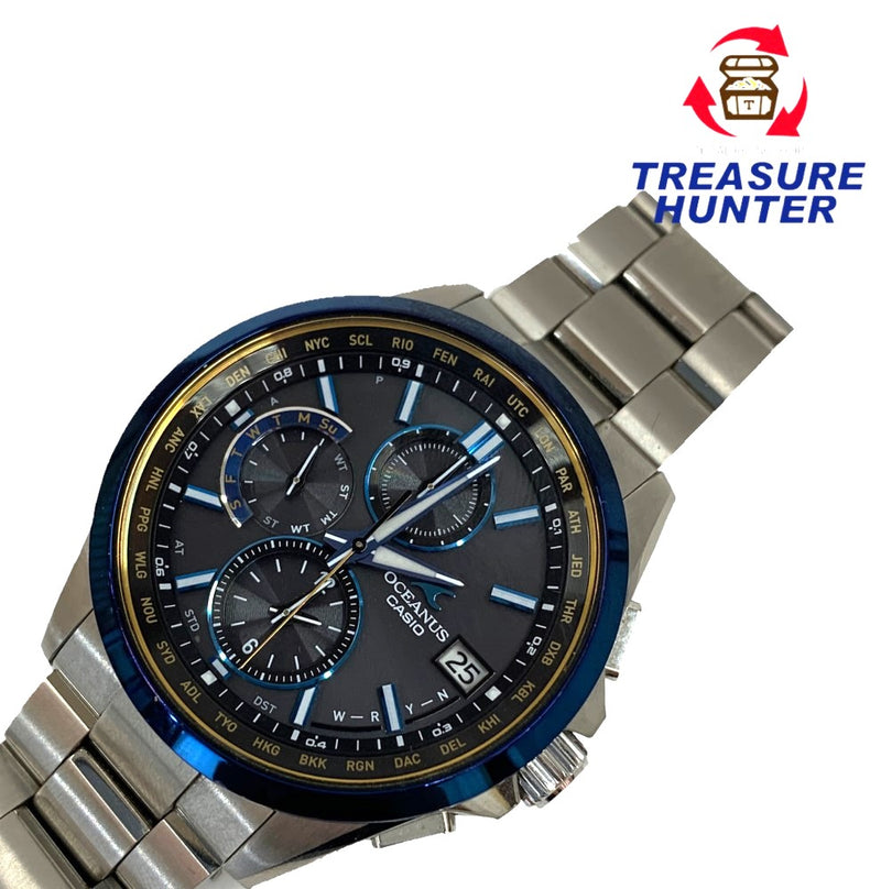 CASIO(カシオ) 腕時計 OCEANUS(オシアナス) OCW-T2600G-1AJF シルバー/ブラック/ネイビー タフソーラー メンズ ウォッチ 【101060205008】